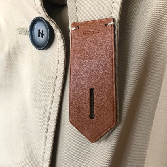 NWT COACH •Rare• Classic Animated Trench Coat with Shearling Collar Size 0 - Picture 11 of 15